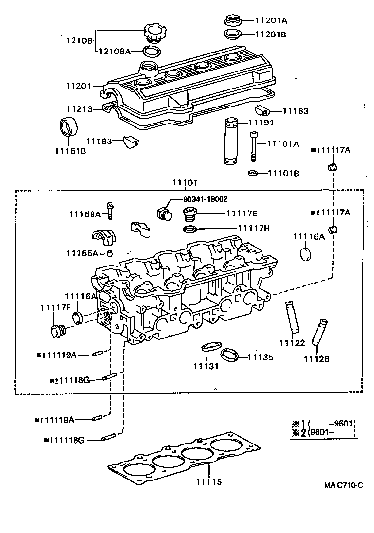 11101-88482 HEAD SUB-ASSY, CYLINDER product image