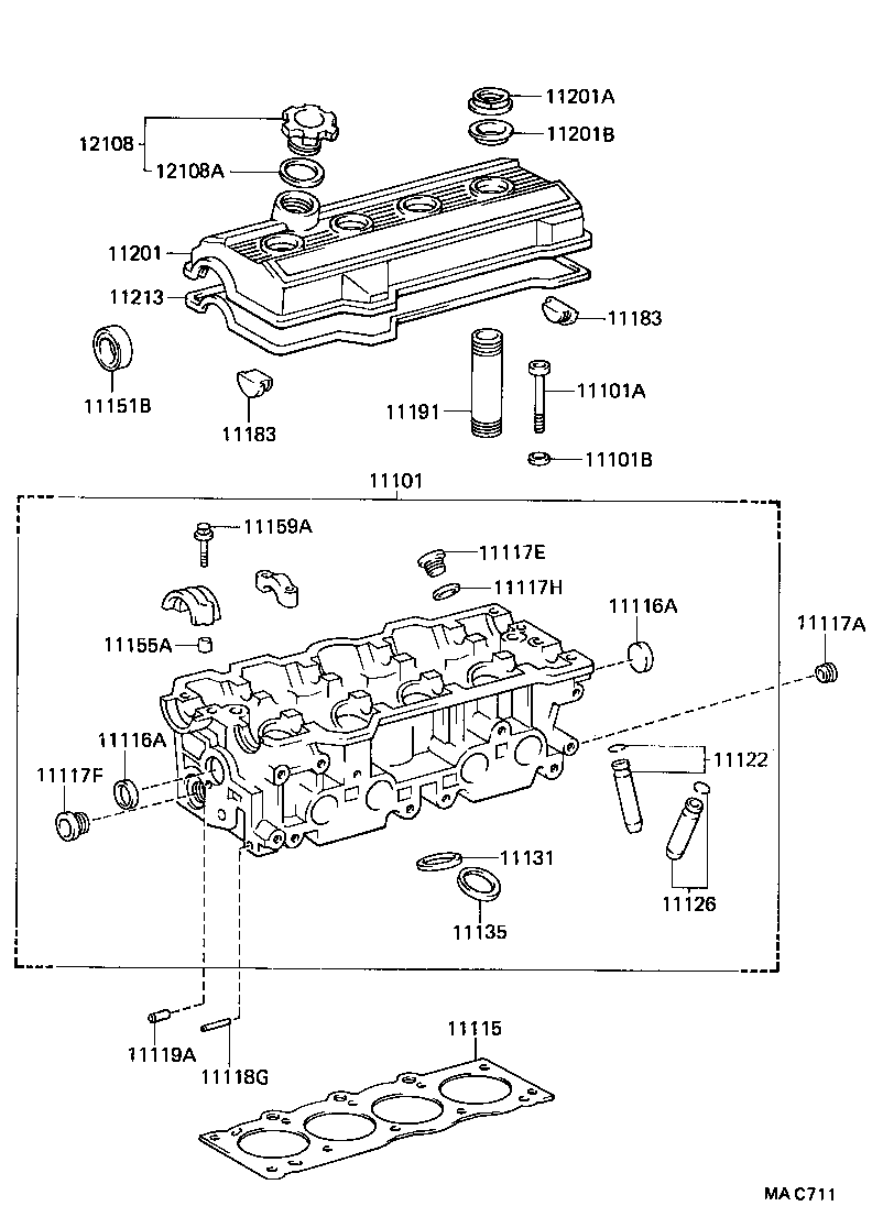 11201-88382 COVER SUB-ASSY, CYLINDER HEAD product image