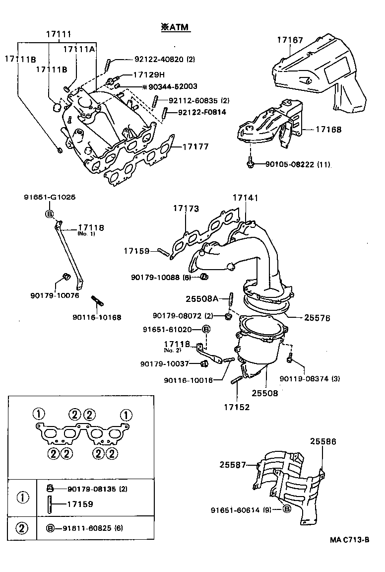 17118-74160 STAY, MANIFOLD product image