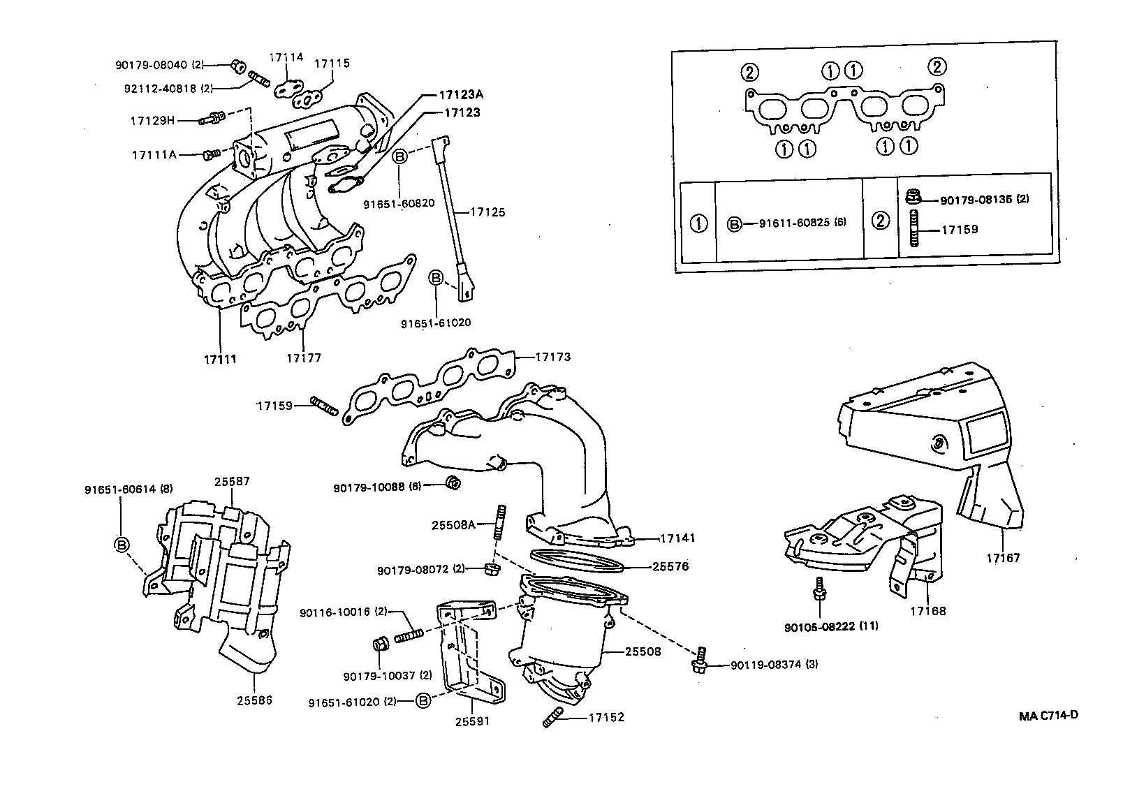 17118-74160 STAY, MANIFOLD product image