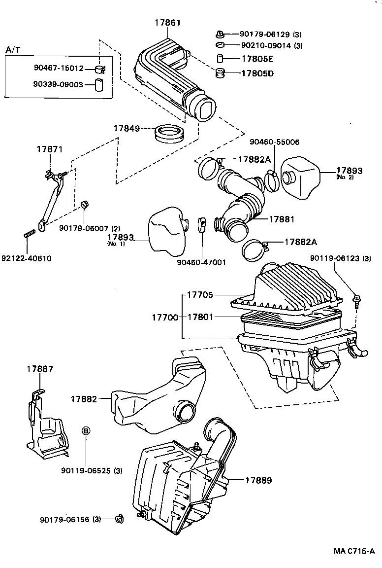 17735-74060 CAP SUB-ASSY, AIR CLEANER product image
