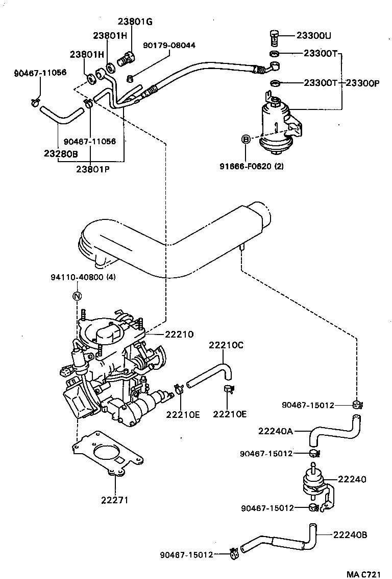 22210-74540 BODY ASSY, THROTTLE product image