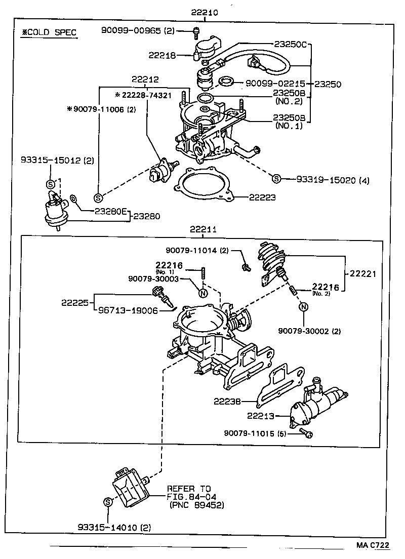 22210-74540 BODY ASSY, THROTTLE product image