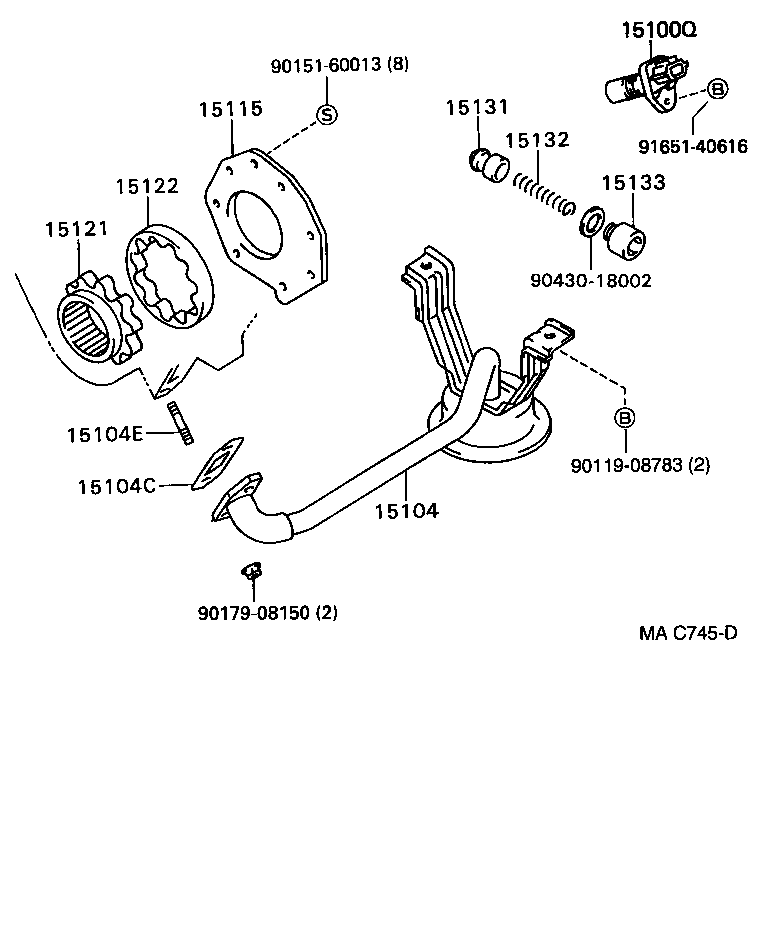 15104-54150 STRAINER SUB-ASSY, OIL product image