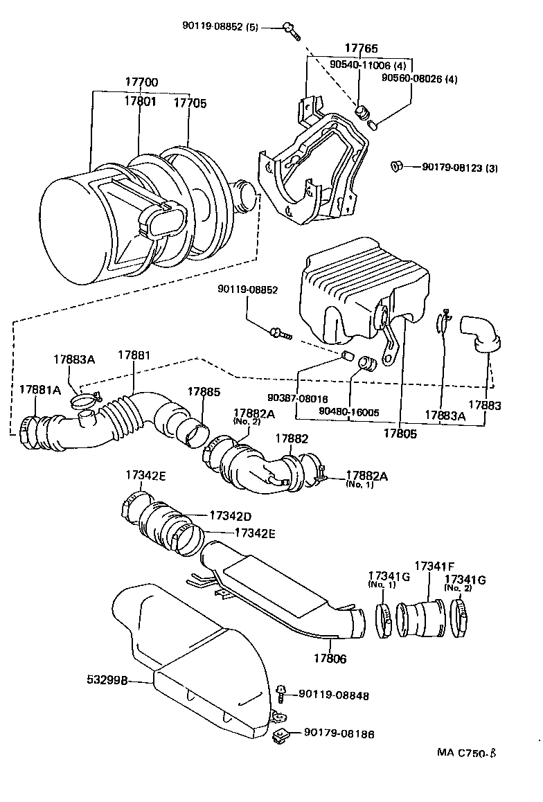 17705-50020 CAP SUB-ASSY, AIR CLEANER product image