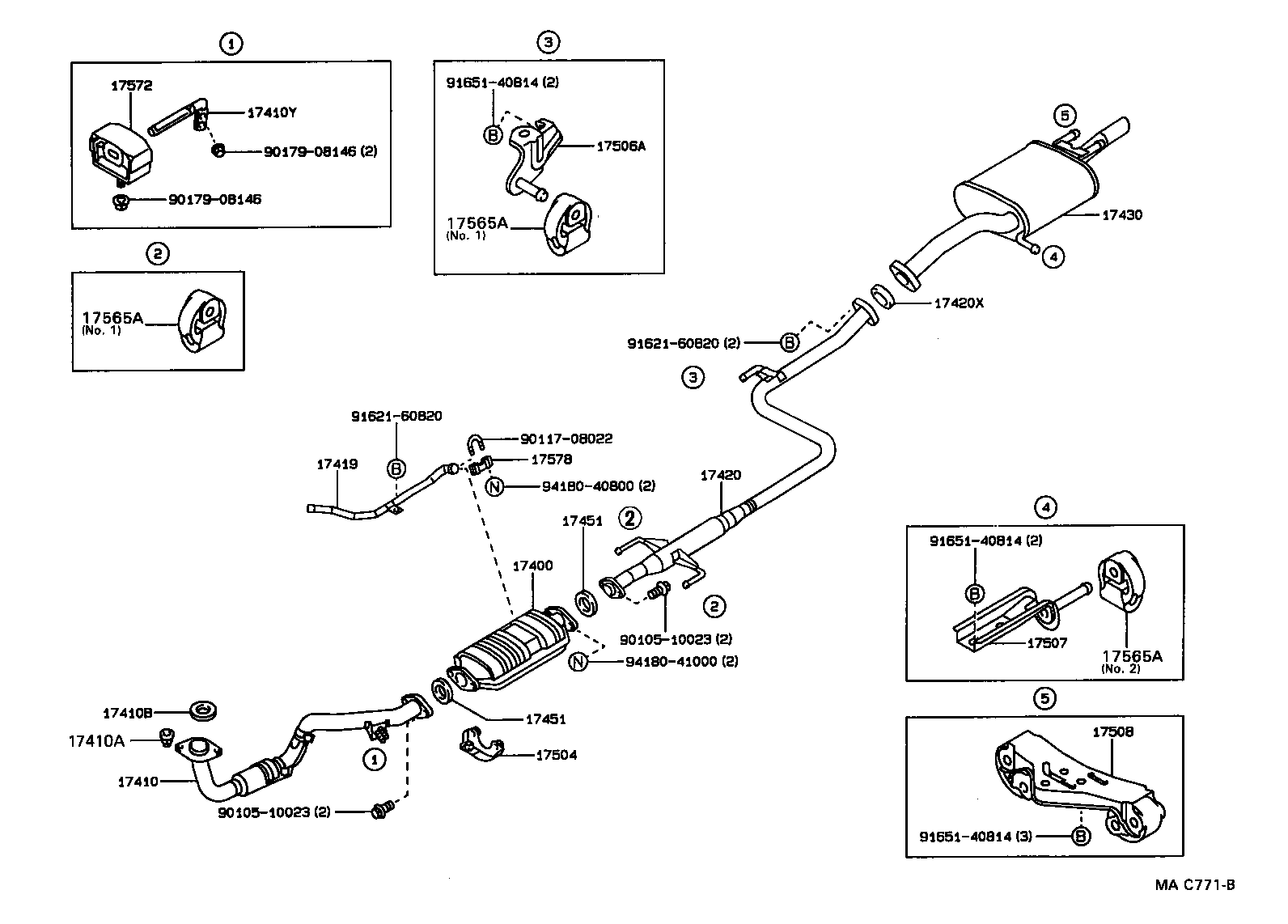 17430-16411 PIPE ASSY, EXHAUST, TAIL product image