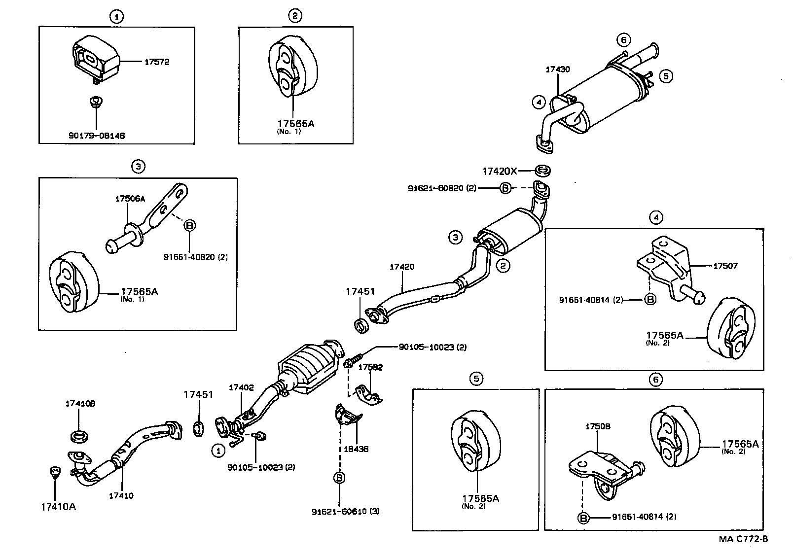 17430-16411 PIPE ASSY, EXHAUST, TAIL product image