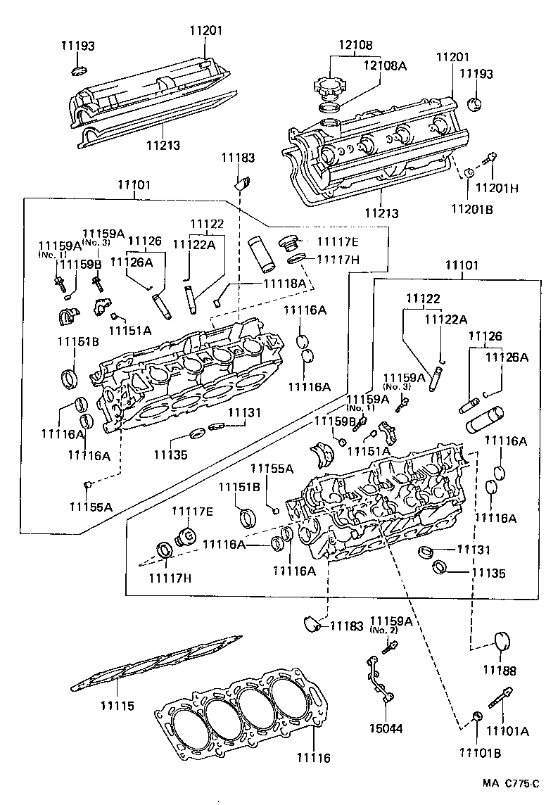 11201-70070 COVER SUB-ASSY, CYLINDER HEAD product image