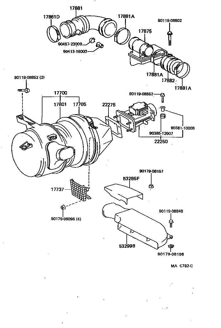 17705-50020 CAP SUB-ASSY, AIR CLEANER product image