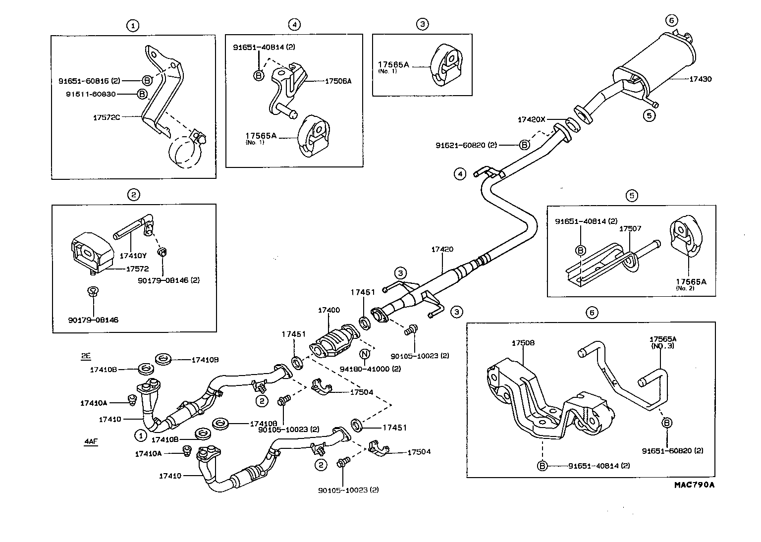 17430-16400 PIPE ASSY, EXHAUST, TAIL product image