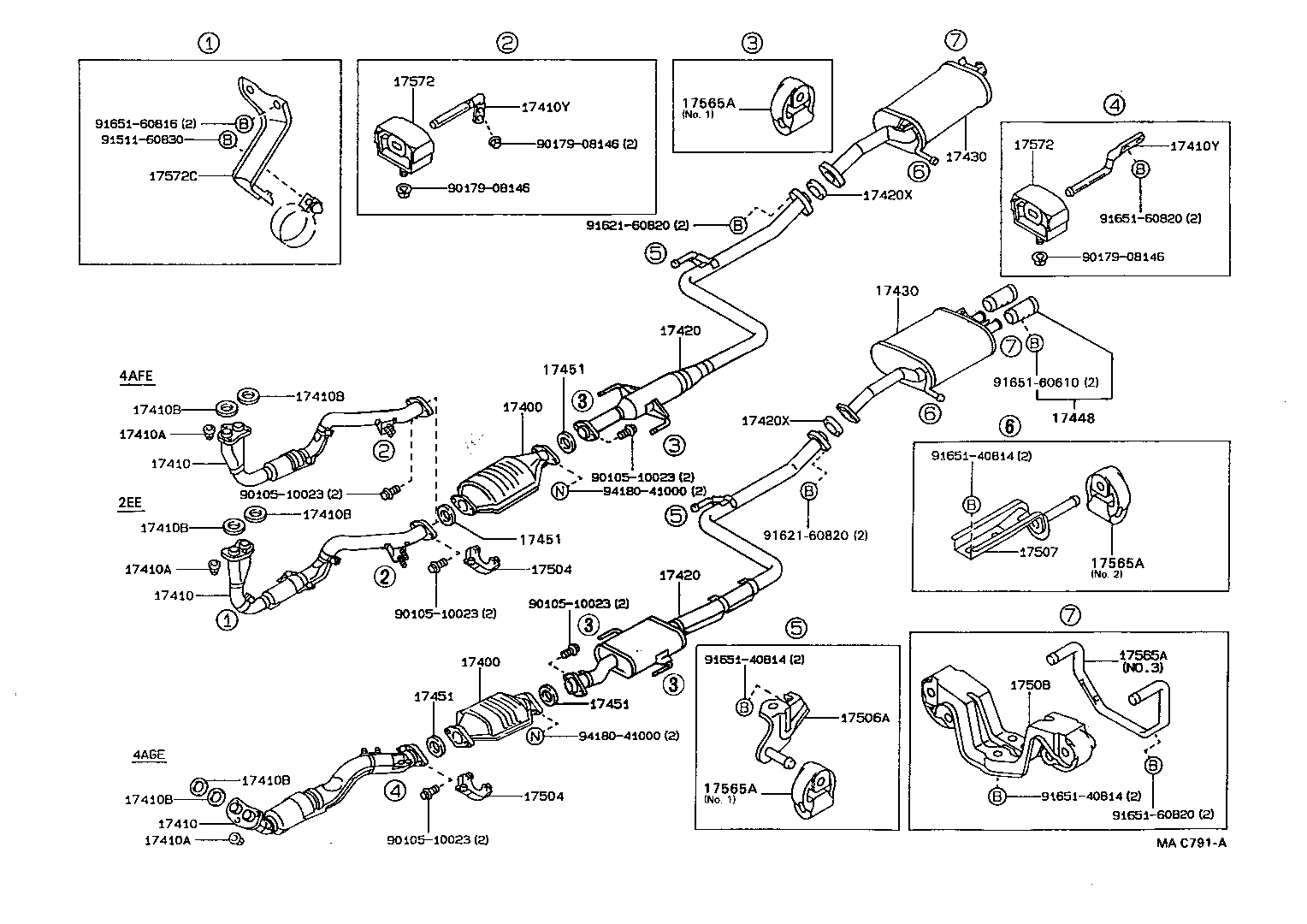17430-16400 PIPE ASSY, EXHAUST, TAIL product image