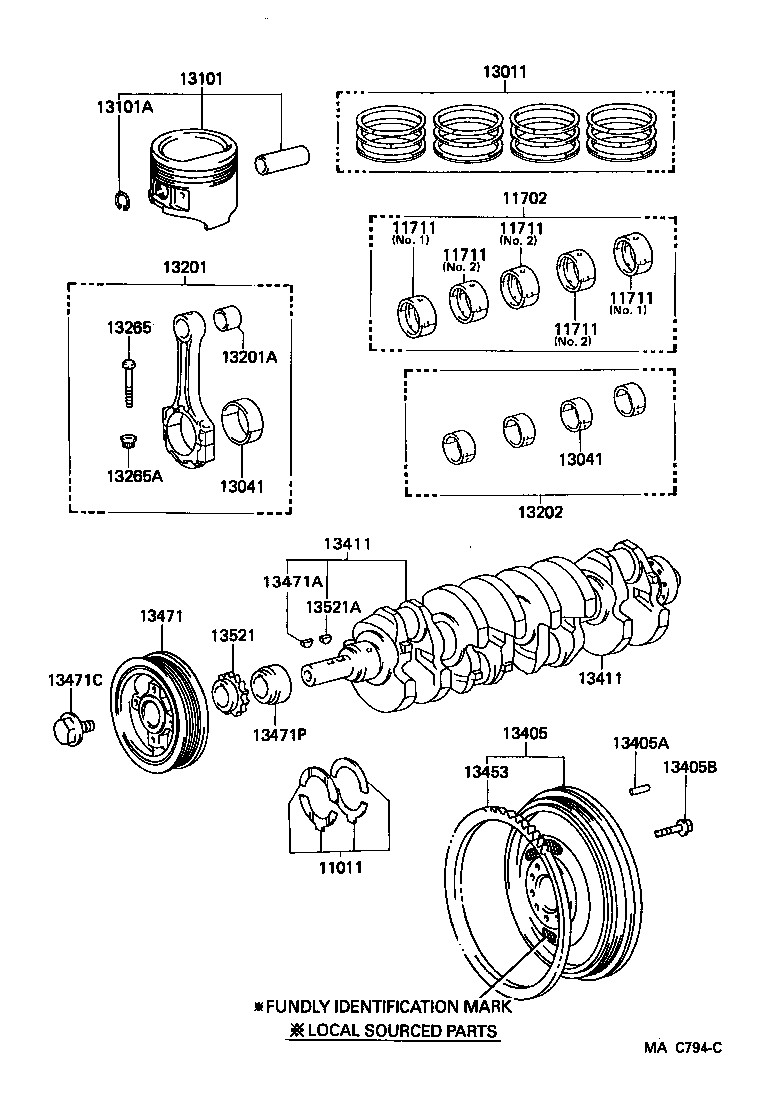 13041-75020 BEARING, CONNECTING ROD product image