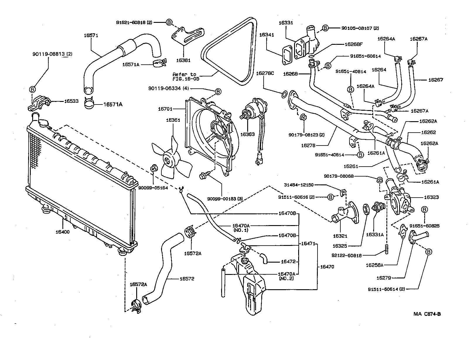 16400-64450 RADIATOR ASSY product image