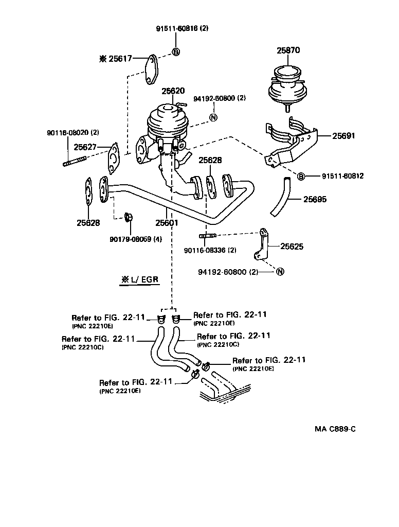 25691-54010 BRACKET, EGR VACUUM MODULATOR product image
