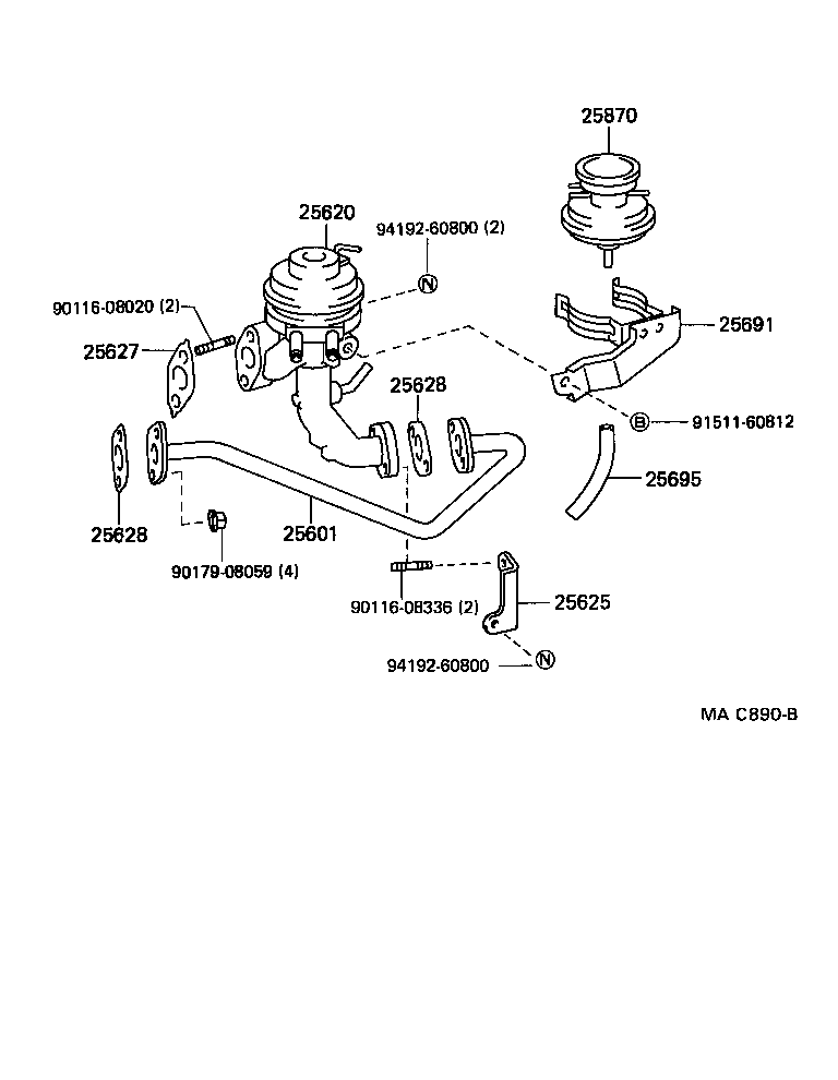 25624-54040 ADAPTER, EGR VALVE product image