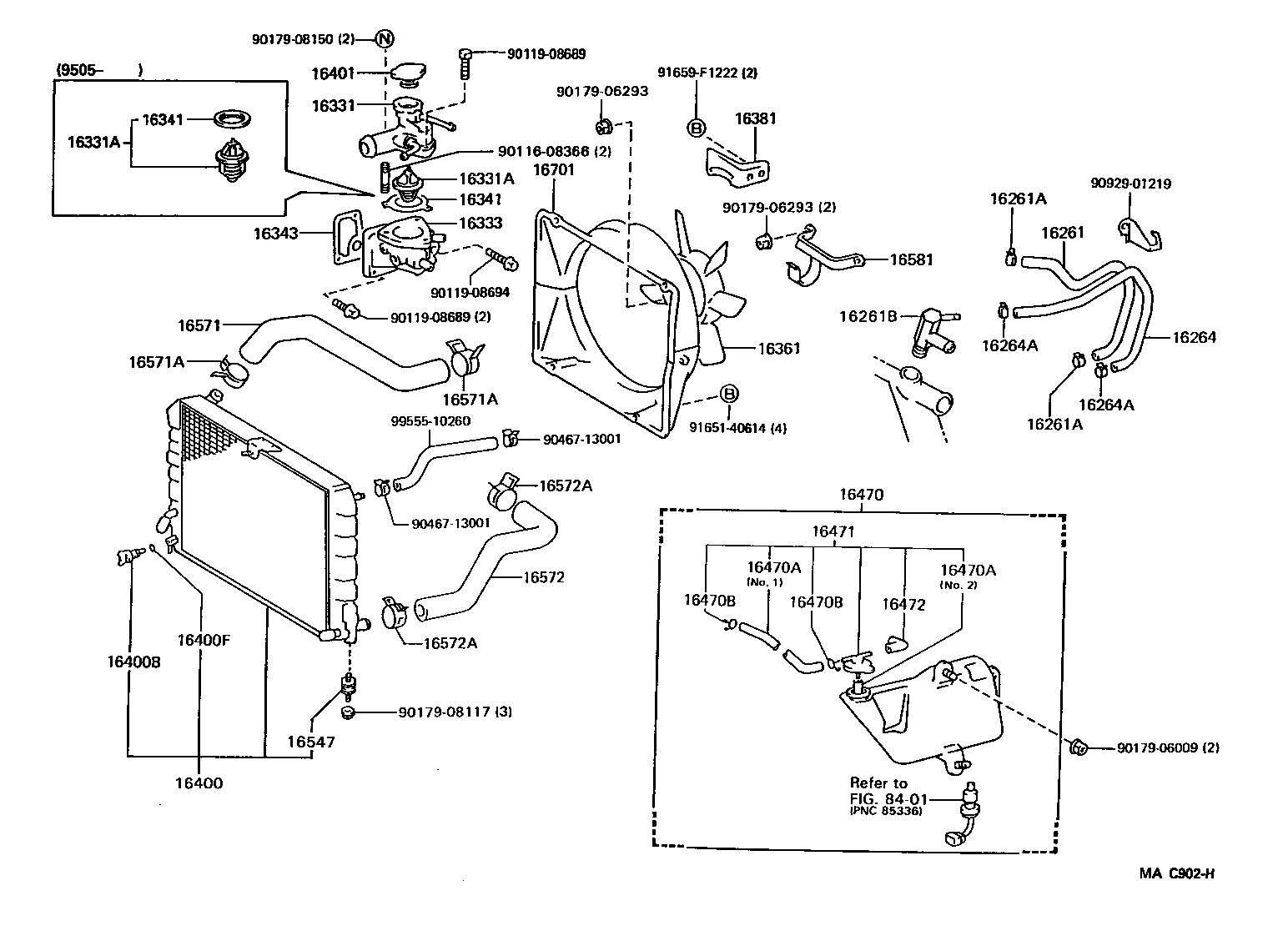 99555-10260 HOSE, INTAKE MANIFOLD WATER, NO.1 product image