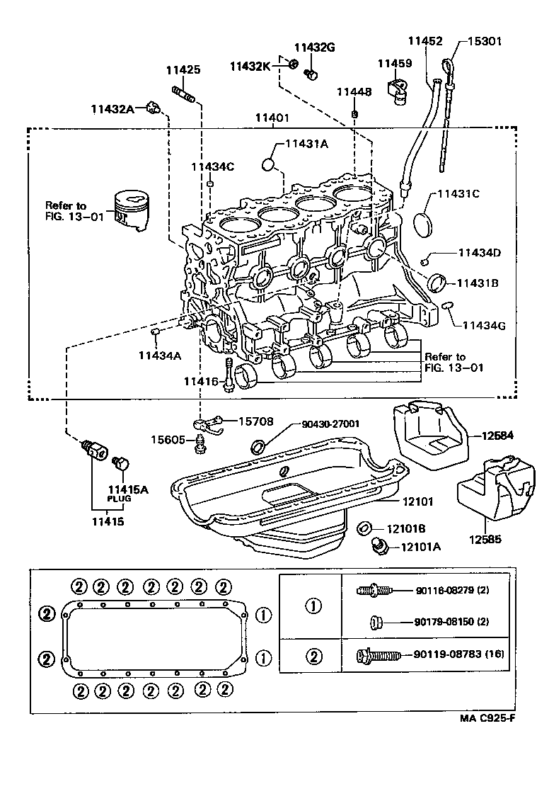 11401-79727 BLOCK SUB-ASSY, CYLINDER product image