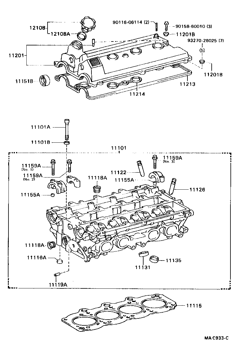 11213-88382 GASKET, CYLINDER HEAD COVER product image