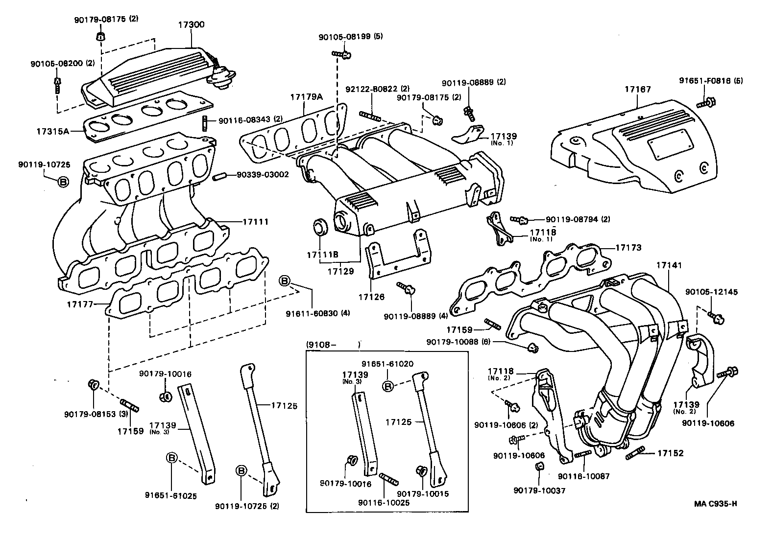 17118-74160 STAY, MANIFOLD product image