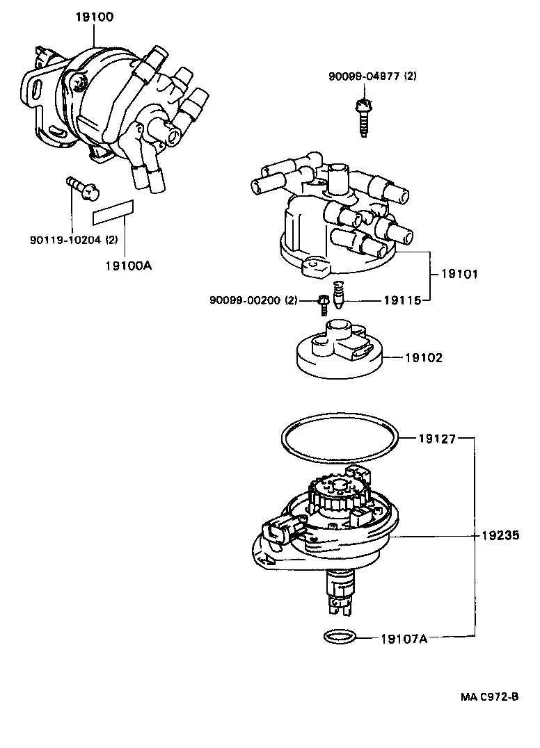 19100-74080 DISTRIBUTOR ASSY product image