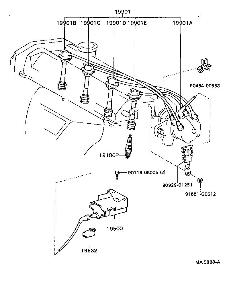 19590-74040 CORD, COIL RESISTIVE product image