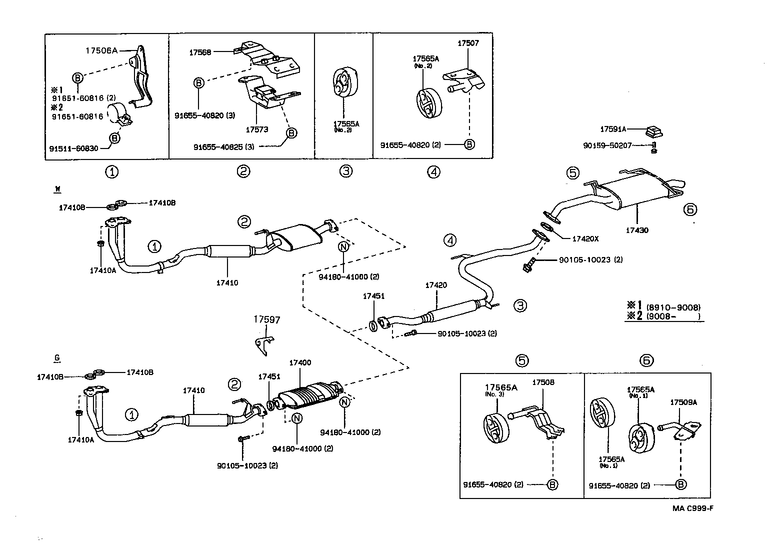 17410-74571 PIPE ASSY, EXHAUST, FRONT product image
