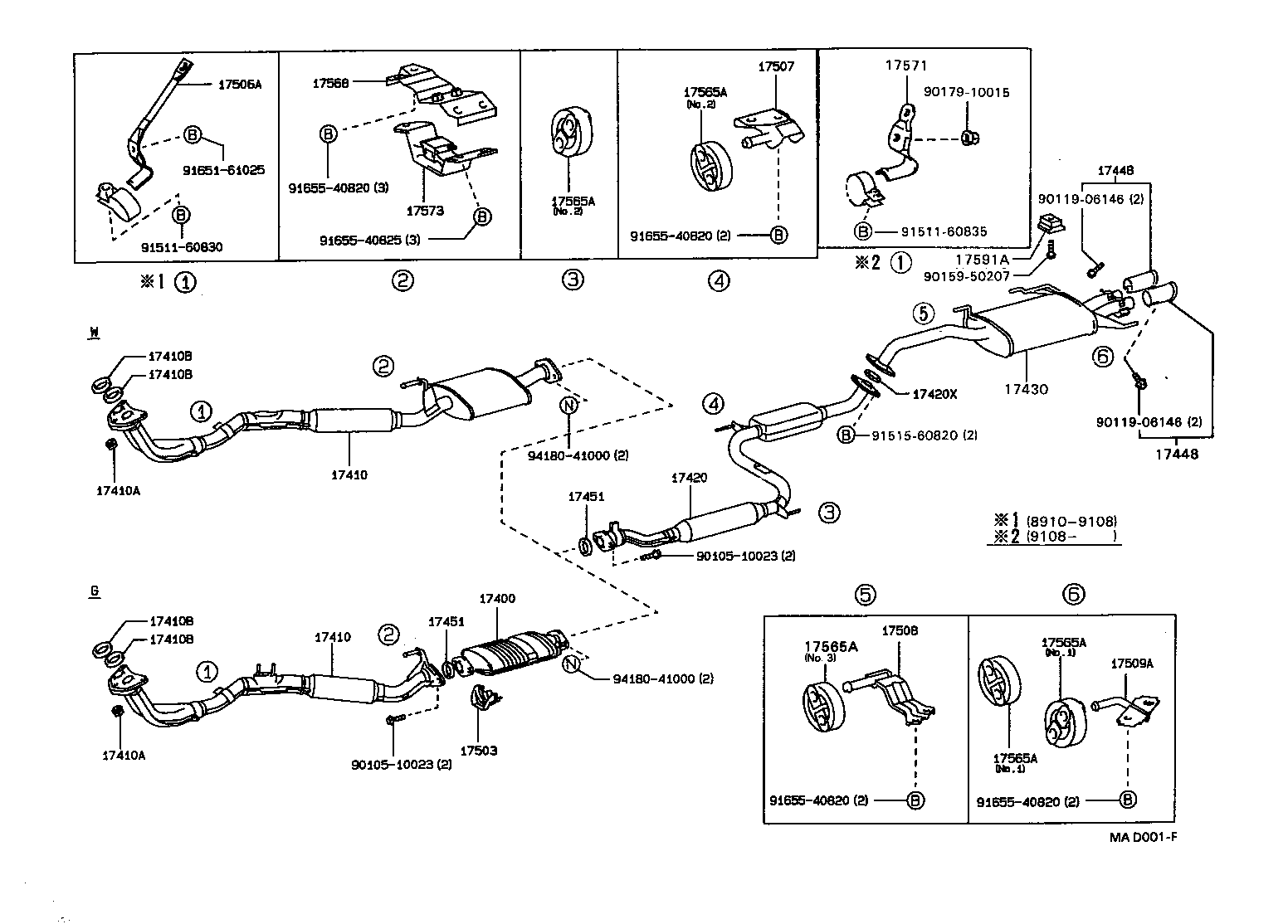 17410-74571 PIPE ASSY, EXHAUST, FRONT product image