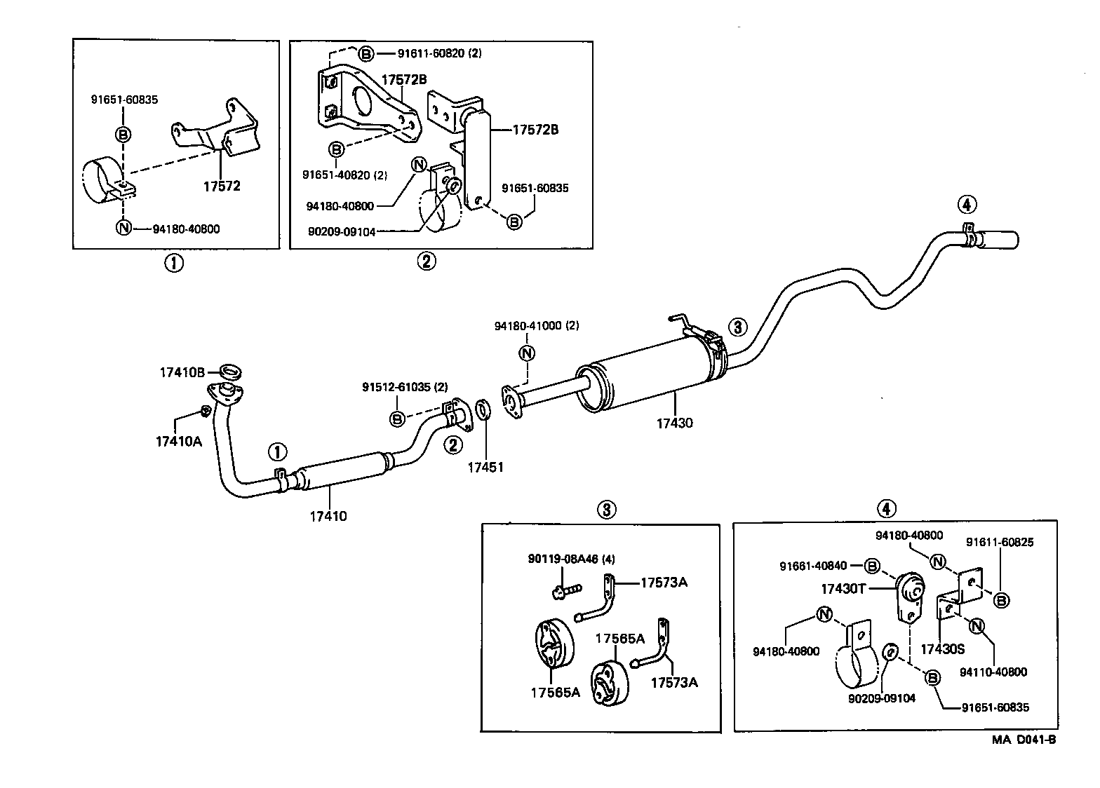 17430-54691 PIPE ASSY, EXHAUST, TAIL product image