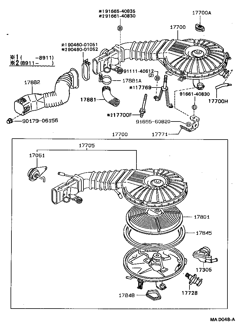 17700-74200 CLEANER ASSY, AIR product image