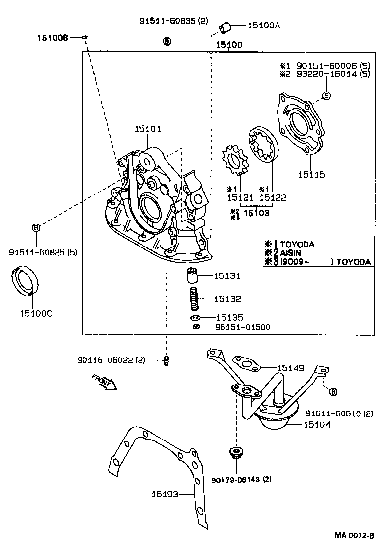 15104-11030 STRAINER SUB-ASSY, OIL product image