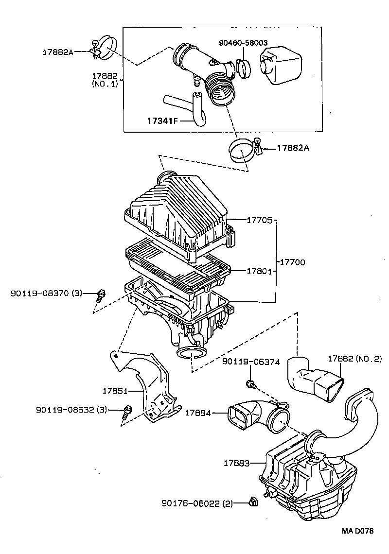 17700-74200 CLEANER ASSY, AIR product image