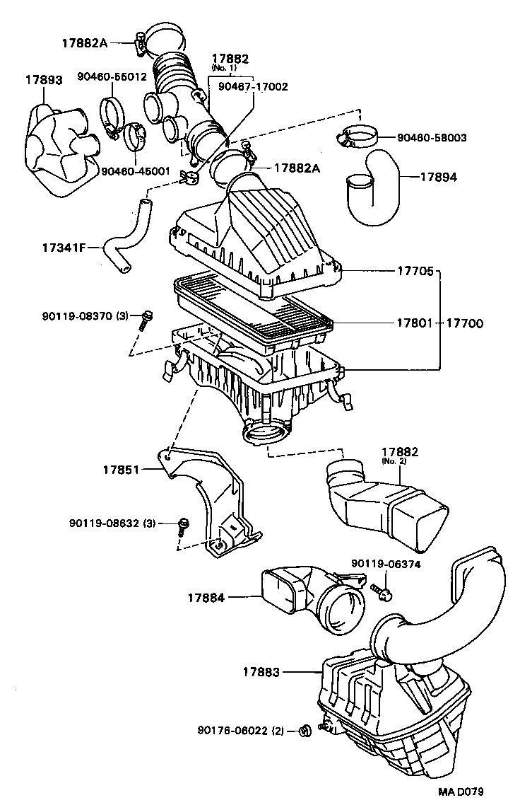 17700-74200 CLEANER ASSY, AIR product image