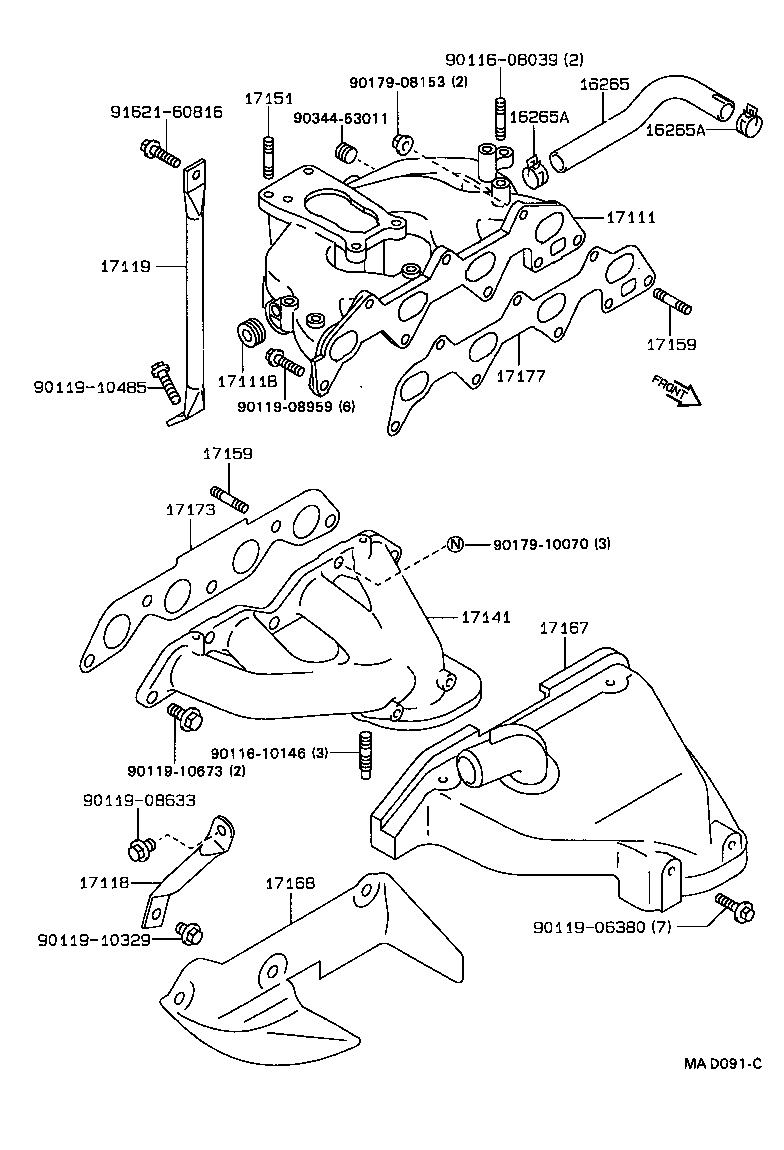 17118-74110 STAY, MANIFOLD product image
