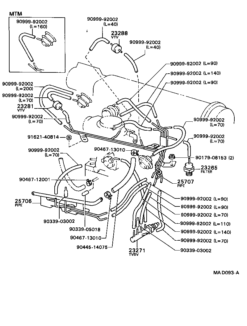 23818-74010 PIPE, FUEL VAPOR FEED product image