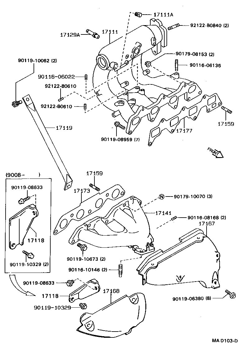 17101-16120 MANIFOLD, INTAKE product image