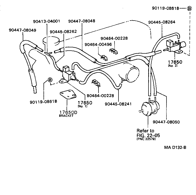 17341-73090 HOSE, NO.1(FOR AIR INJECTION SYSTEM) product image