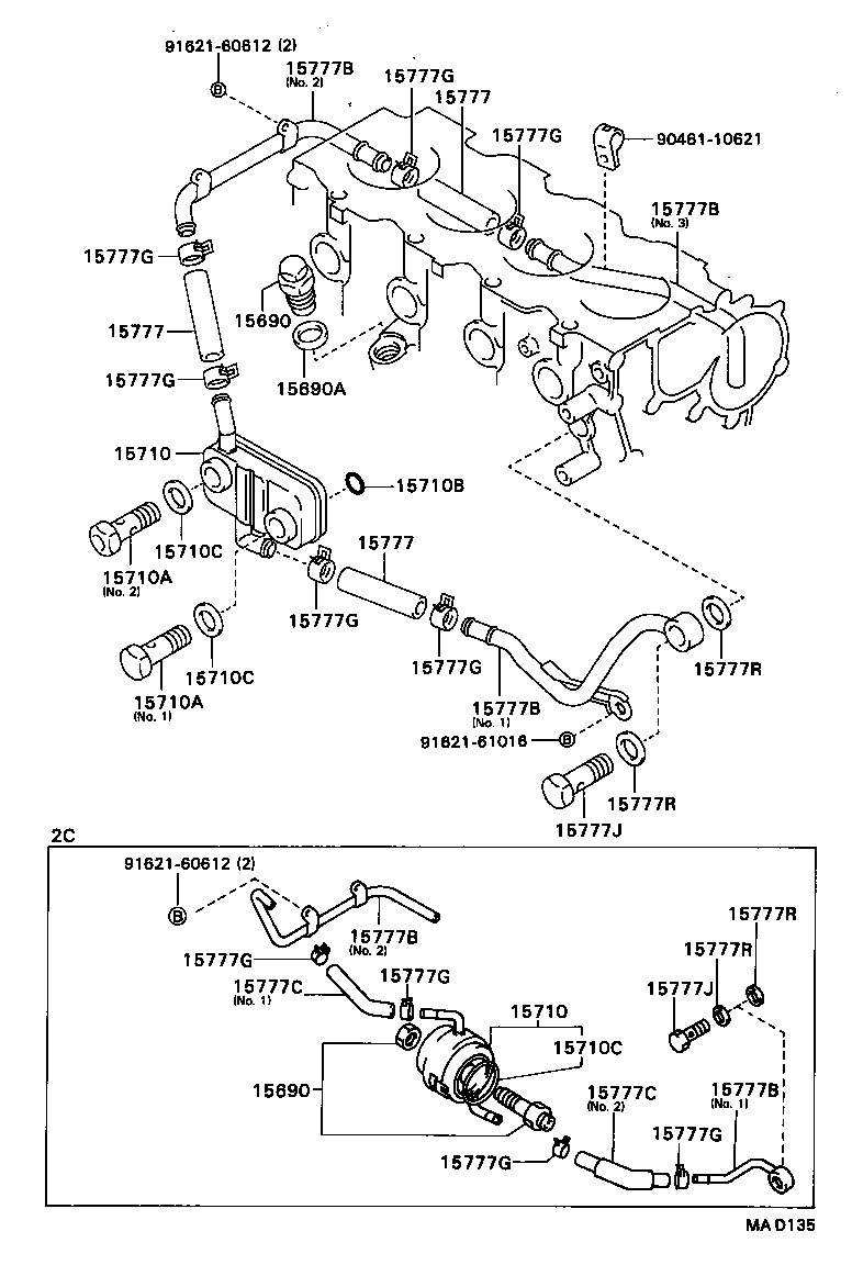 15710-64050 COOLER ASSY, OIL product image