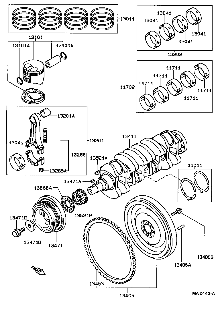 13101-64110 PISTON SUB-ASSY, W/PIN product image