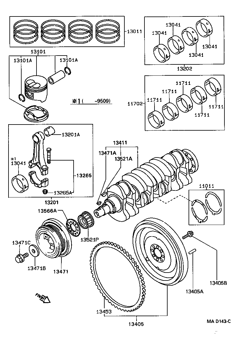 13103-74170 PISTON SUB-ASSY, W/PIN product image
