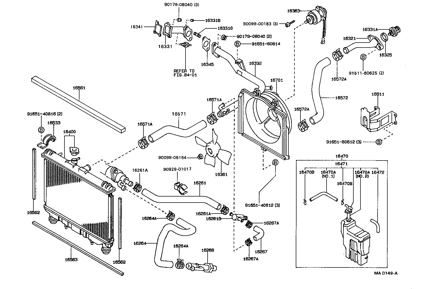 16261-74040 HOSE, WATER BY-PASS product image