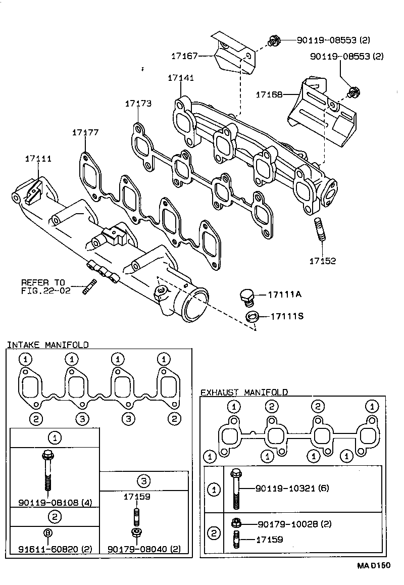 17118-74110 STAY, MANIFOLD product image