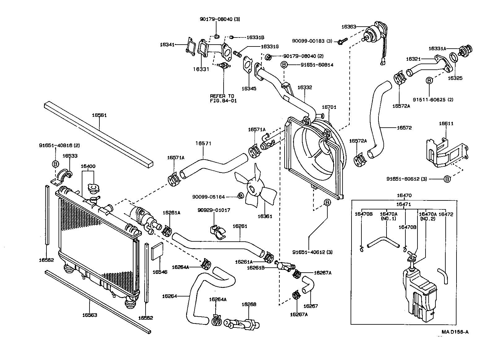 16261-16010 HOSE, WATER BY-PASS product image