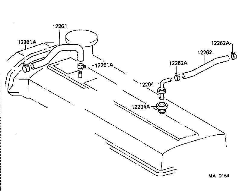 12262-11070 HOSE, VENTILATION, NO.2 product image