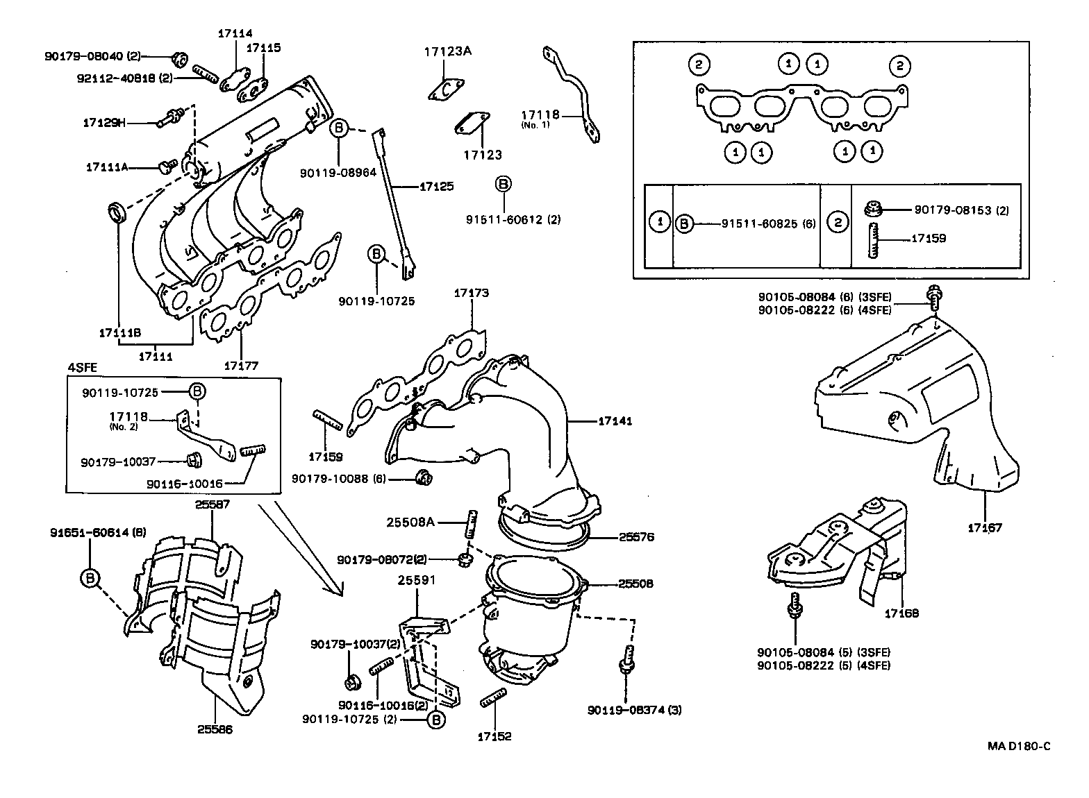 17118-74090 STAY, MANIFOLD product image