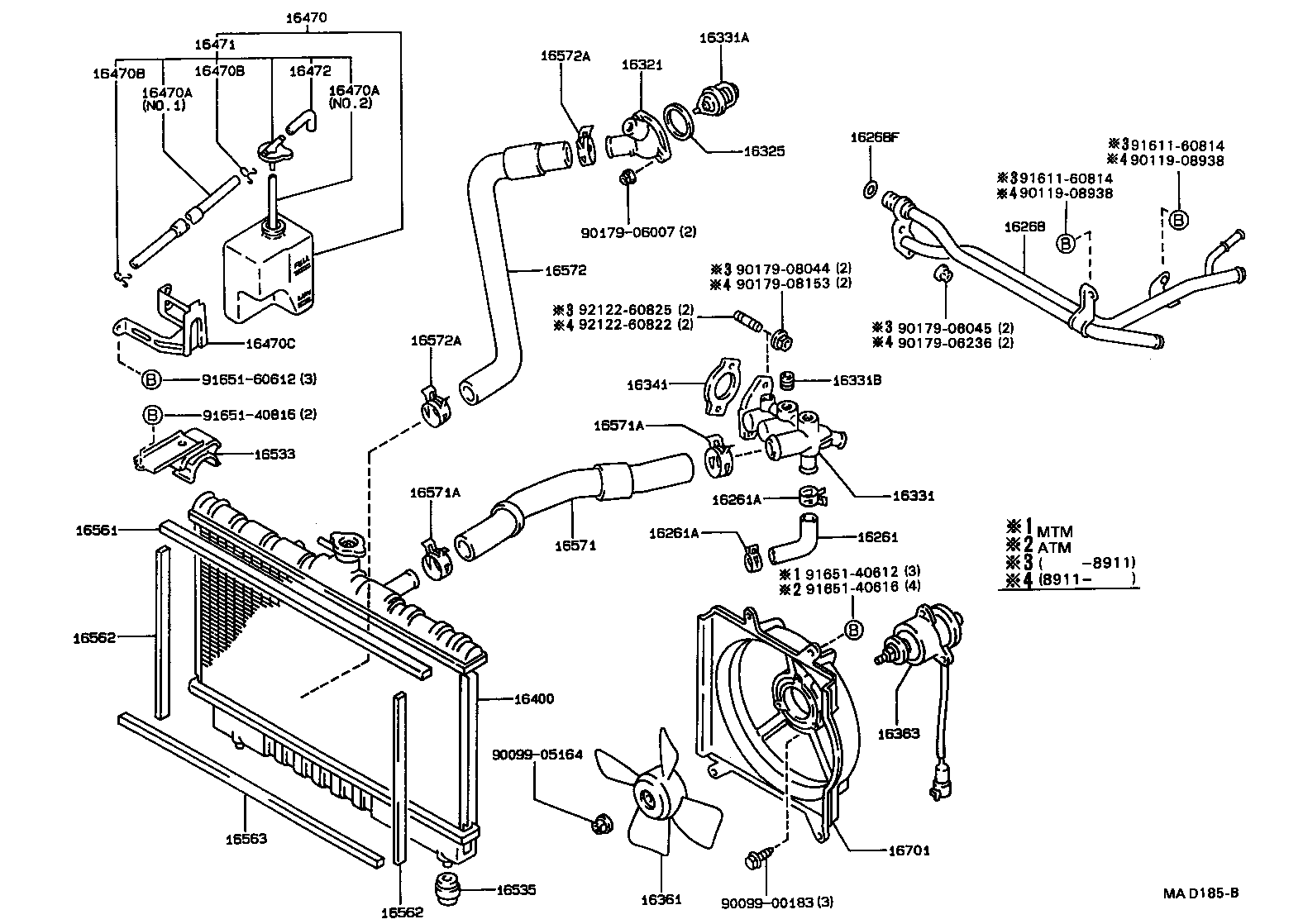16261-74040 HOSE, WATER BY-PASS product image