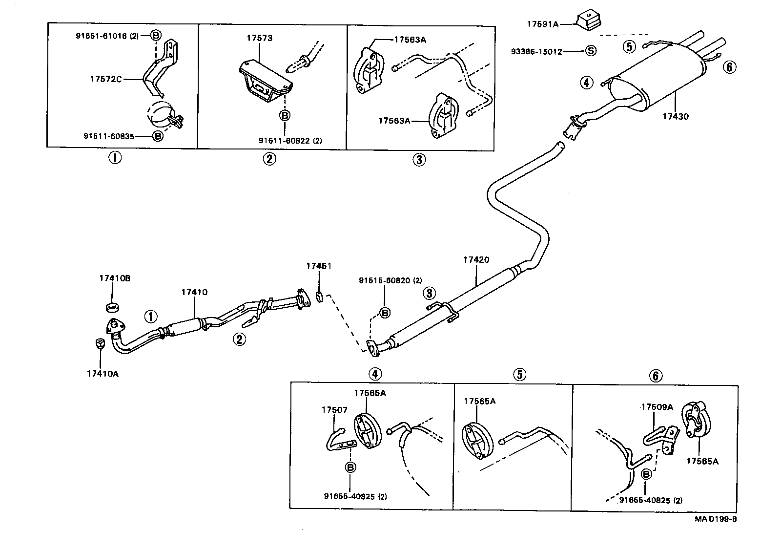 17430-16600 PIPE ASSY, EXHAUST, TAIL product image