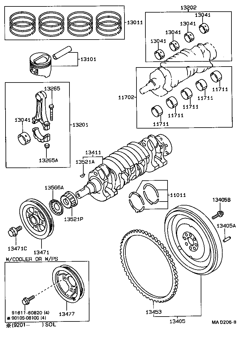 13204-11030 BEARING SET, CONNECTING ROD product image