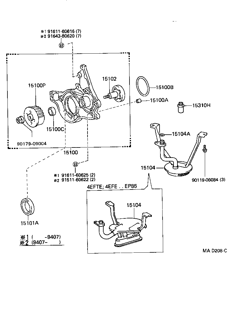 15104-11070 STRAINER SUB-ASSY, OIL product image