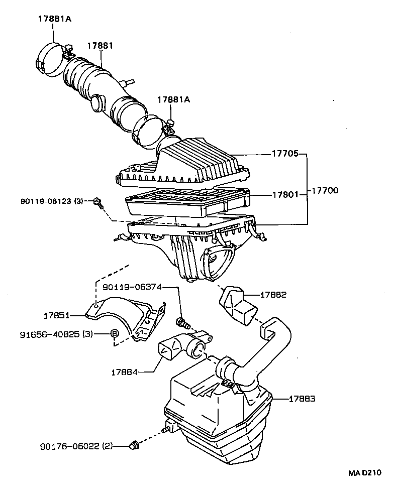 17700-74200 CLEANER ASSY, AIR product image