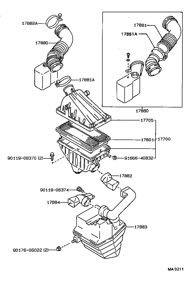 17700-74170 CLEANER ASSY, AIR product image